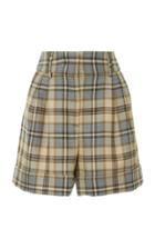 Alberta Ferretti Plaid Shorts