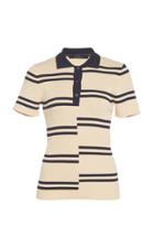 Moda Operandi Rokh Intarsia Stripe Jersey Polo Size: Xs