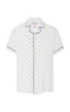 Hvn M'o Exclusive Short Sleeve Palm Button Down