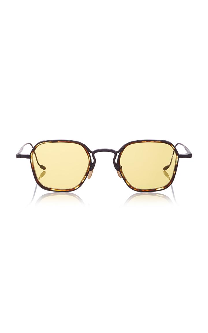 Jacques Marie Mage Wyatt Hexagon-frame Tortoiseshell Wire Sunglasses