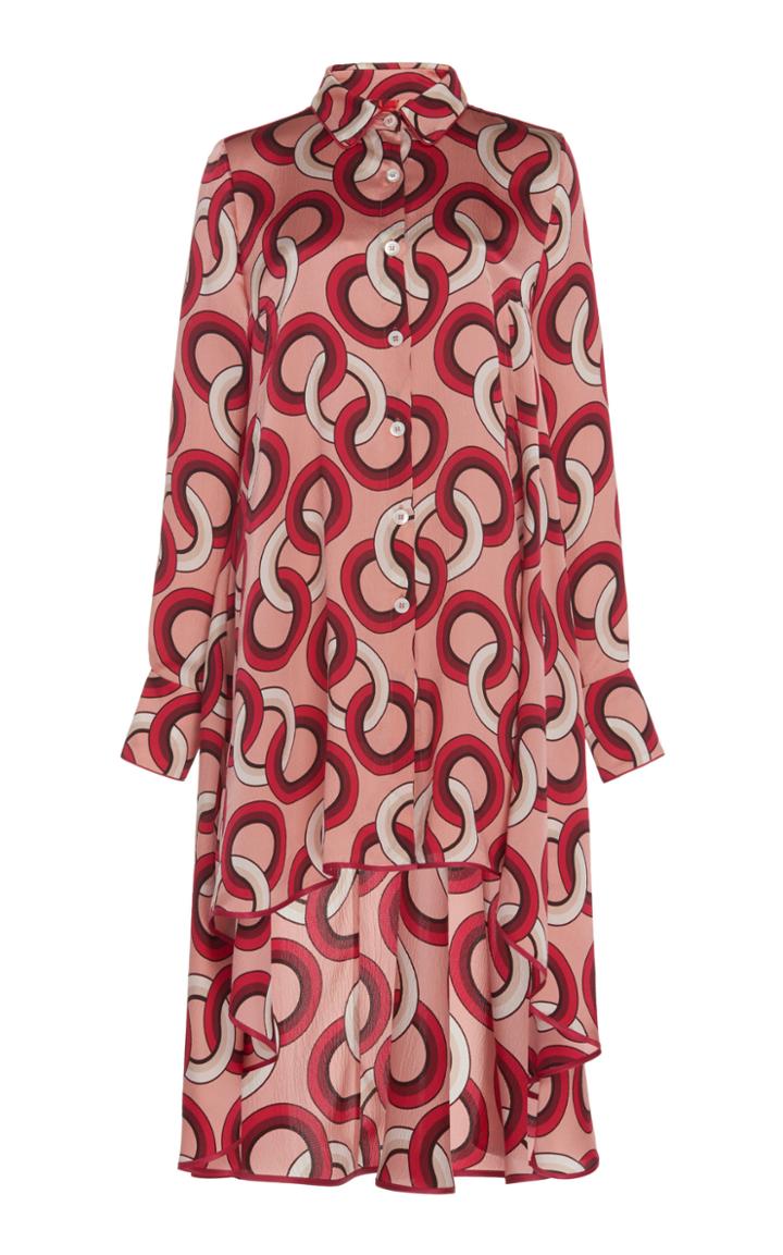 For Restless Sleepers Mercurio Printed Silk Mini Dress