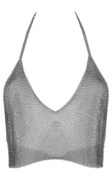 Fannie Schiavoni Halterneck Mesh Top