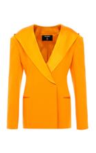 Moda Operandi Balmain Hooded Crepe Wrap Jacket Size: 34