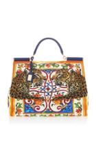 Dolce & Gabbana Printed Canvas And Leather Shoulder Bag