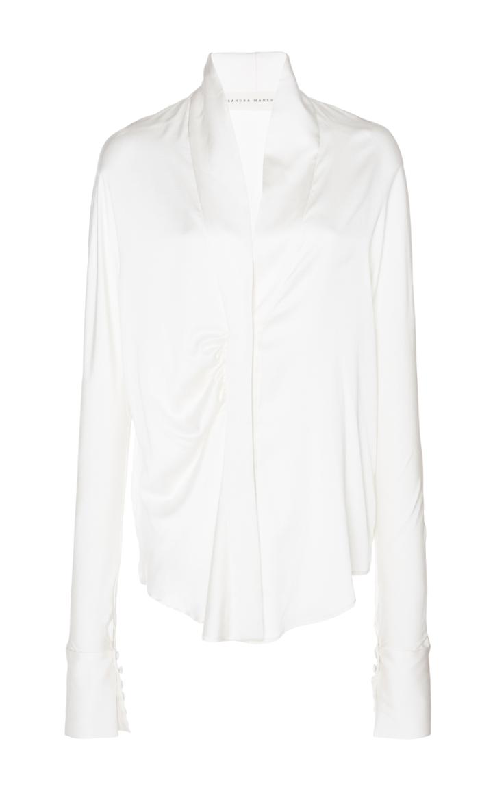 Sandra Mansour Hati Crepe Satin Shirt