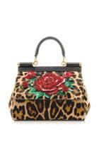 Dolce & Gabbana Sicily Embellished Leopard-print Pony Hair Bag