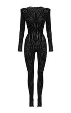 Alex Perry Leighton Zebra-print Jersey Jumpsuit