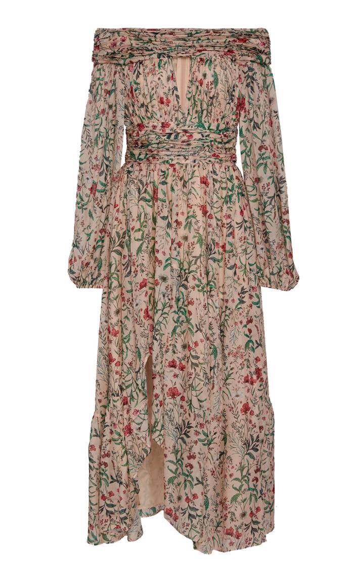 Amur Daria Floral-patterned Silk Dress