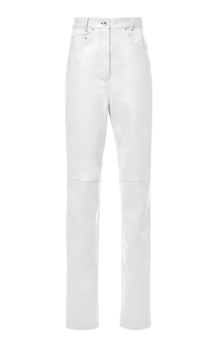 Moda Operandi Salvatore Ferragamo High-rise Leather Pants Size: 40