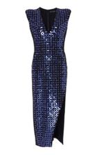 David Koma Embellished Strong Shoulder Dress