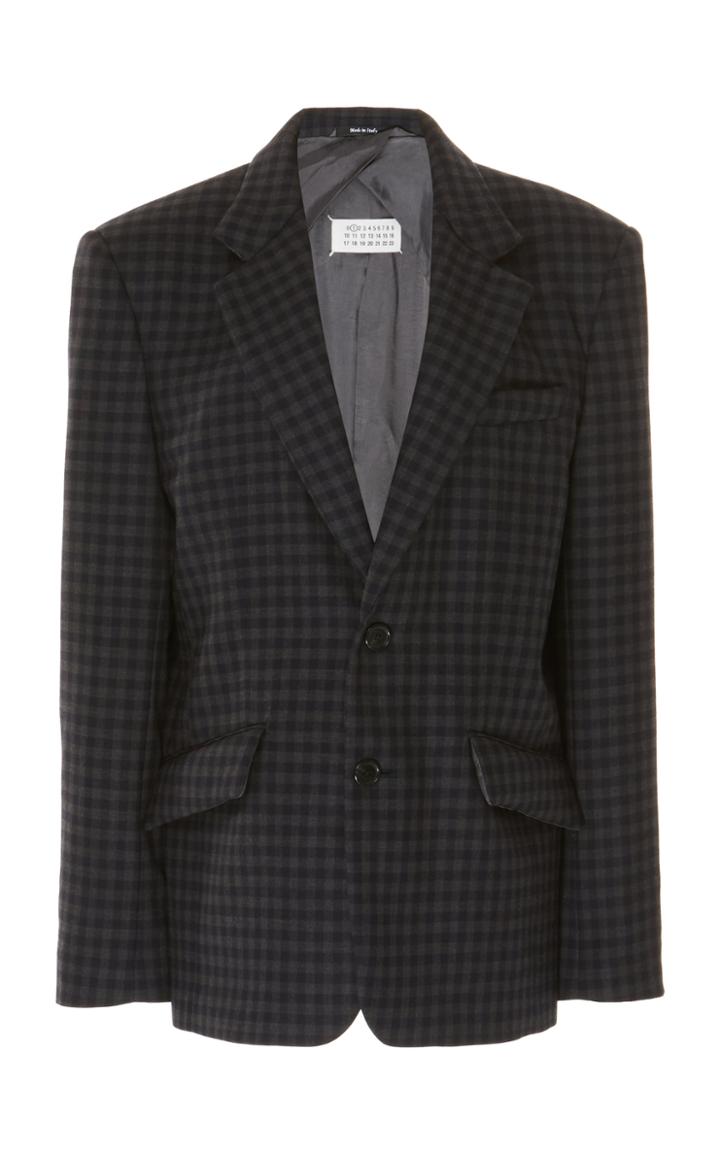 Maison Margiela Check Tailored Wool-blend Blazer