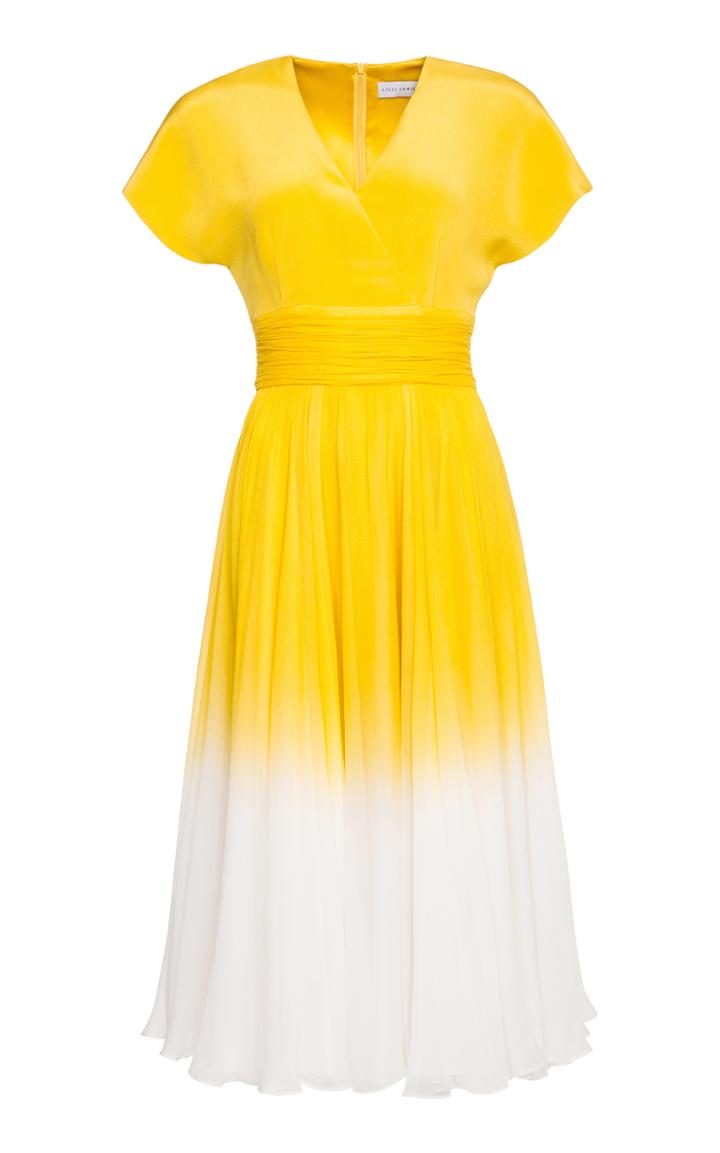 Lilli Jahilo Letizia Ombr Midi Silk Dress