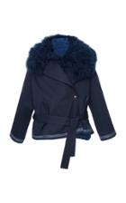 Agnona Cashmere Double Layer Pea Coat