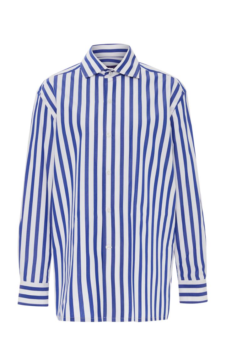 Ralph Lauren Capri Striped Cotton-poplin Button Down Shirt