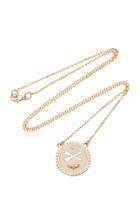 Foundrae Passion 18k Gold Champleve Enamel And Diamond Necklace