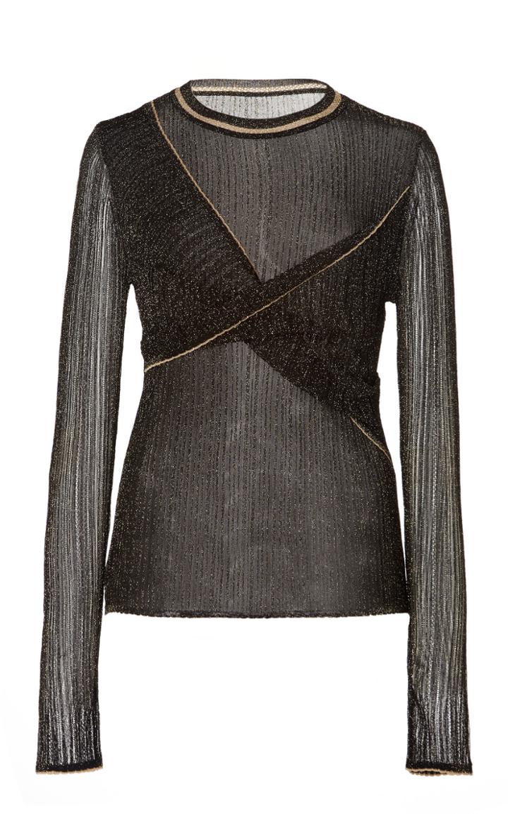 Peter Pilotto Lurex Knit Twist Top