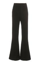 Tuinch Cashmere Ribbed Knit Flared Trousers