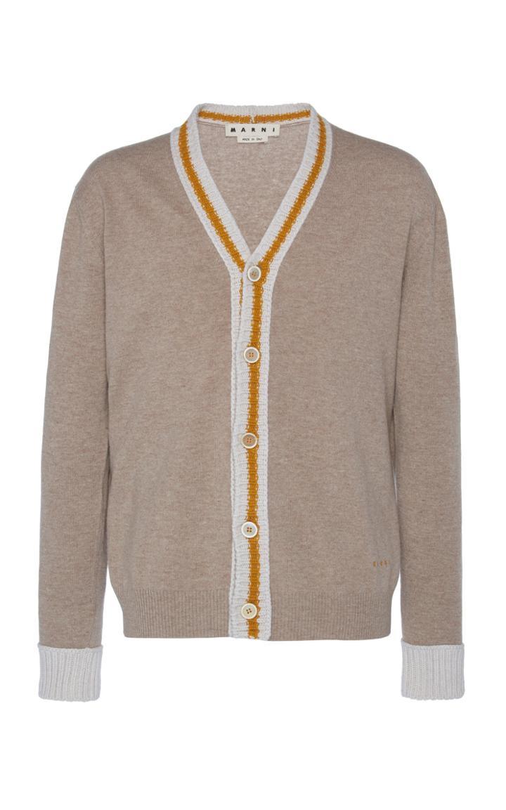 Marni Contrast Collar Cardigan