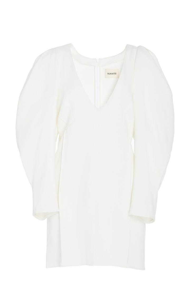 Khaite Jenny Puff Sleeve Poplin Top