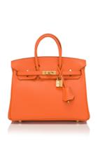 Madison Avenue Couture Hermes 25cm Orange H Swift Leather Birkin