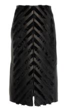 Akris Chevron Leather Skirt