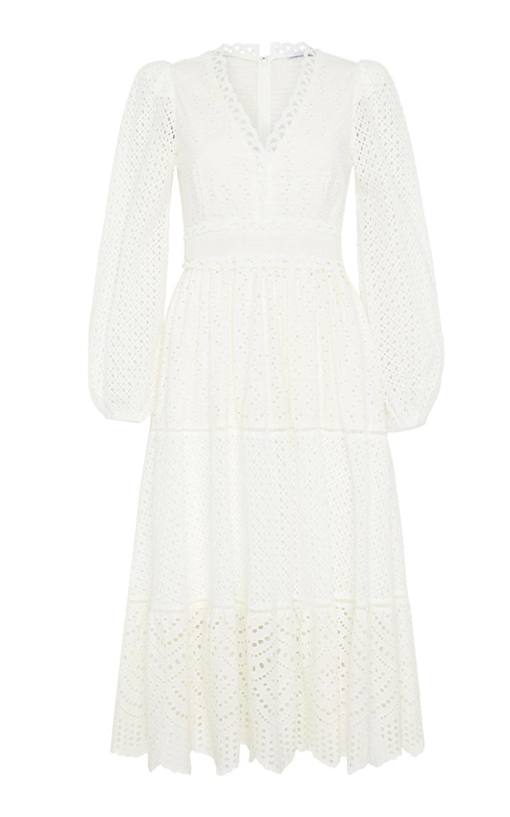 Rachel Gilbert Dillon Broderie Anglaise-cotton Midi Dress
