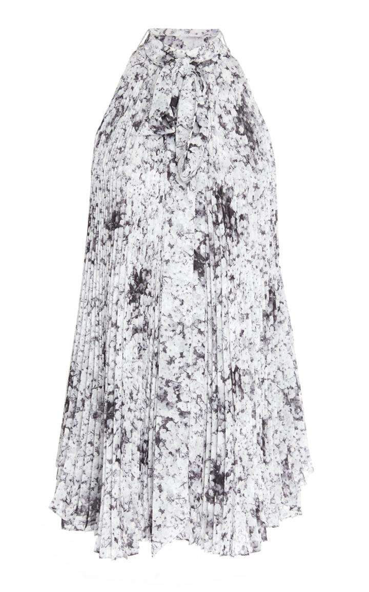 Adam Lippes Pleated Print Halter Top