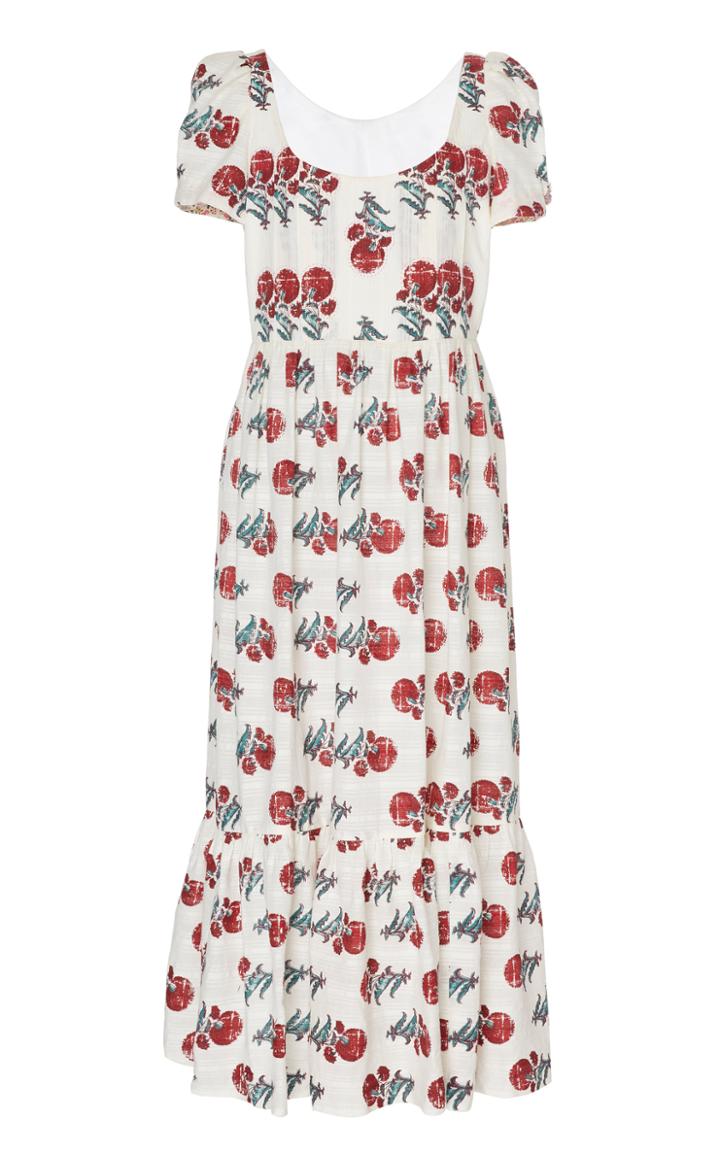 Moda Operandi Alix Of Bohemia Poppy Flower Cotton Dress Size: M