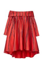 Moda Operandi Moschino Striped Off-the-shoulder Cady Top Size: 36