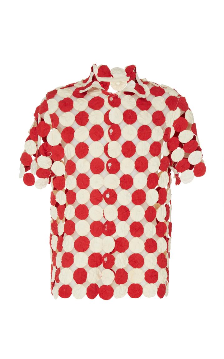 Bode Yo-yo Quilt Coverlet Shirt