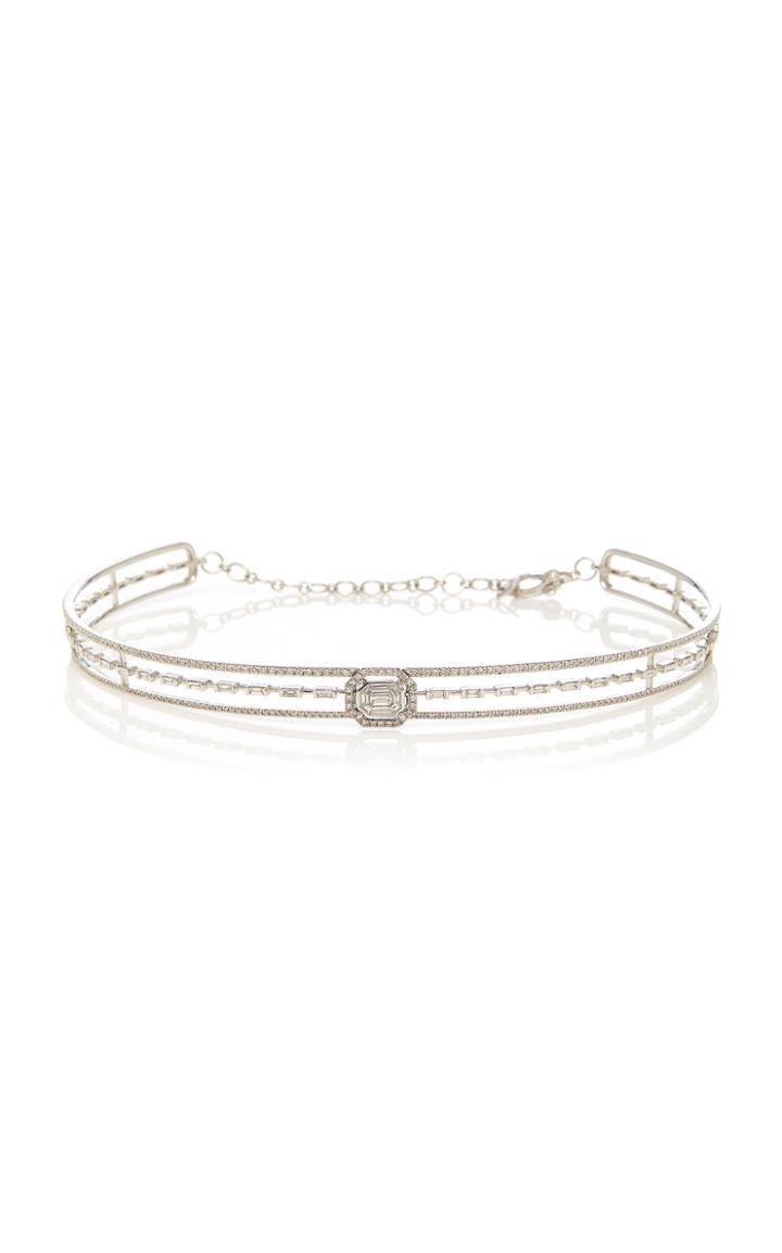 Shay Pave Halo Emerald Cut Illusion Choker