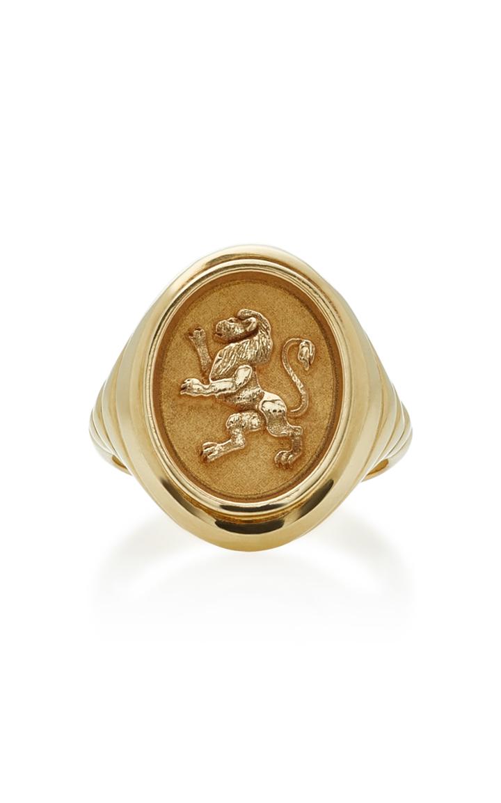 Retrouvai 18k Gold Lion Ring