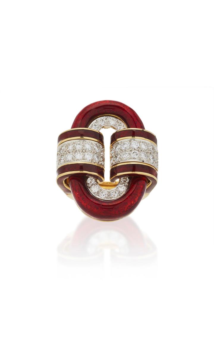 David Webb Oval Buckle Ring