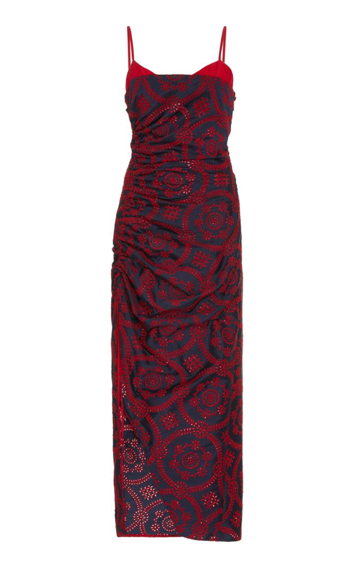 Moda Operandi Prabal Gurung Bralette-top Printed Ruched Dress Size: 00