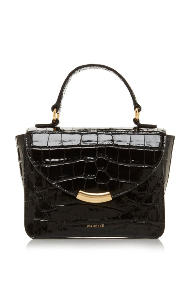 Wandler Luna Mini Croc-effect Leather Top Handle Bag