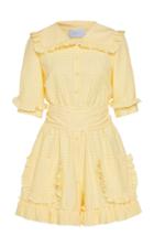 Luisa Beccaria Gingham Cotton Blend Romper