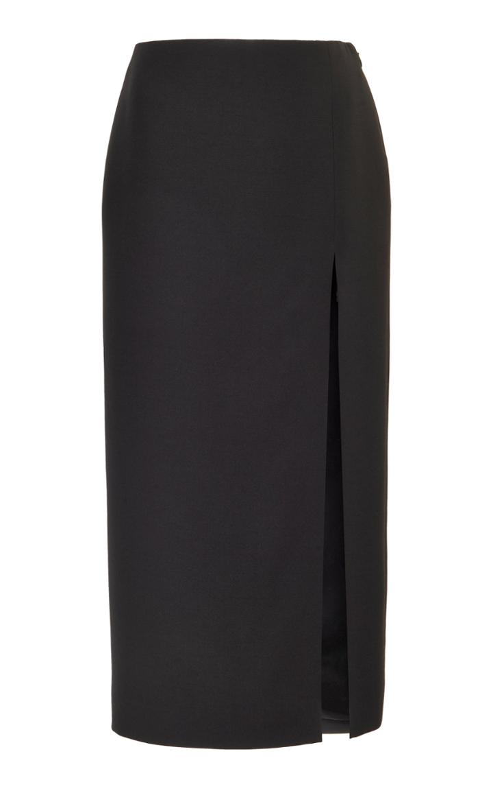 Moda Operandi Valentino High-rise Wool-silk Skirt