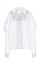 Thierry Colson Tiffany Lace Print Linen Blouse