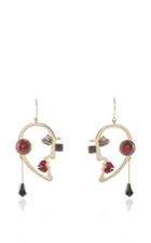 Etro Yellow Gold Metal Silhouette Earring