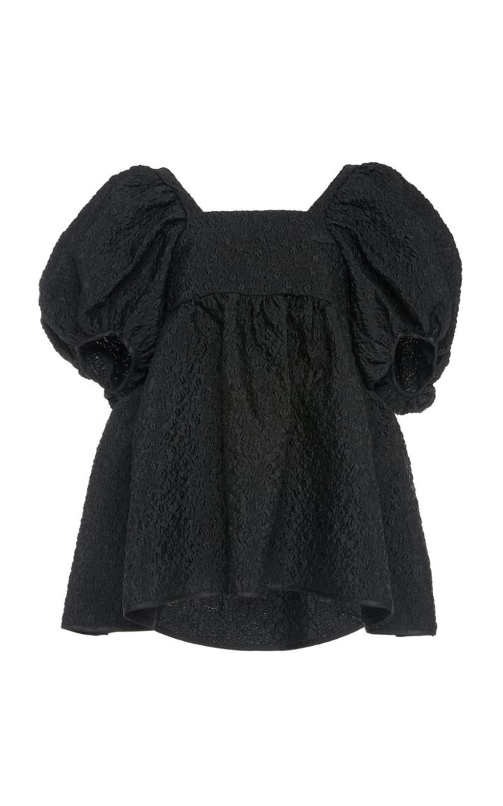Cecilie Bahnsen Alma Tie-detail Pleated Poplin Top