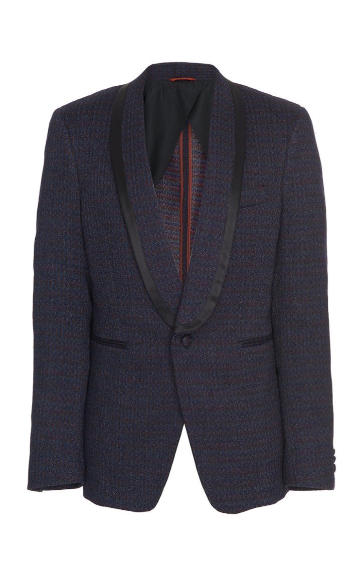 Missoni Satin-trimmed Cotton And Wool-blend Blazer