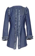 Andrew Gn Three Quarter Length Sleeve Denim Jacket