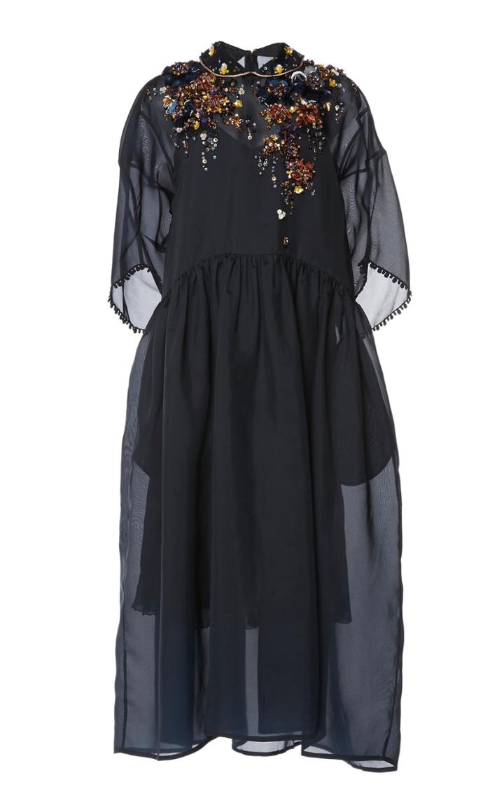 Biyan Aliyana Silk Peasant Dress