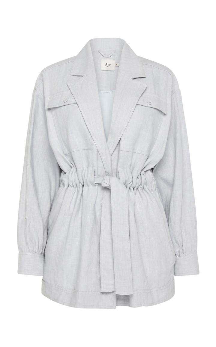 Moda Operandi Aje Ennoble Drawstring Linen Jacket