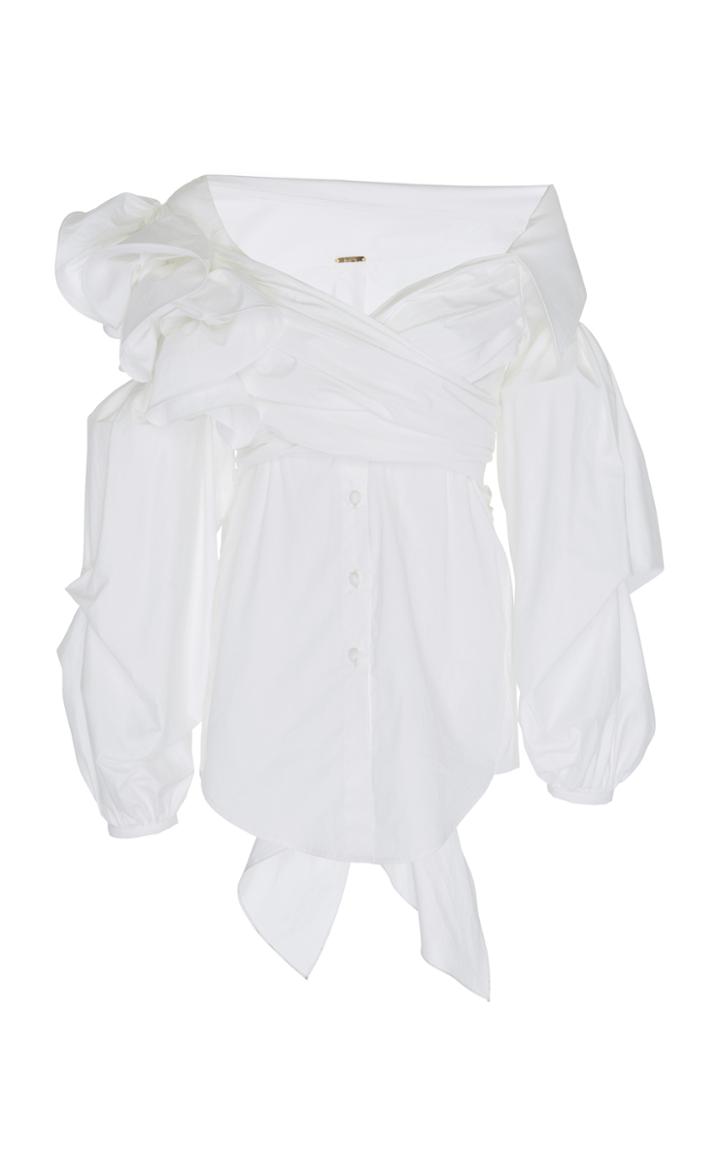 Johanna Ortiz Kenya Stretch Cotton Poplin Top