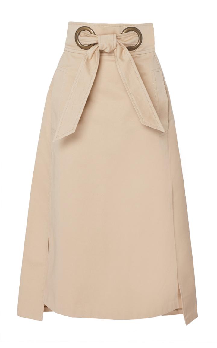 Martin Grant High Low Knotted Cotton Skirt