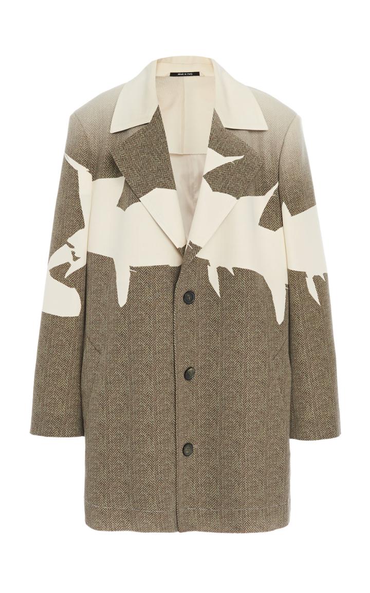 Moda Operandi Maison Margiela Ombr Oversized Printed Wool Jacket Size: 38
