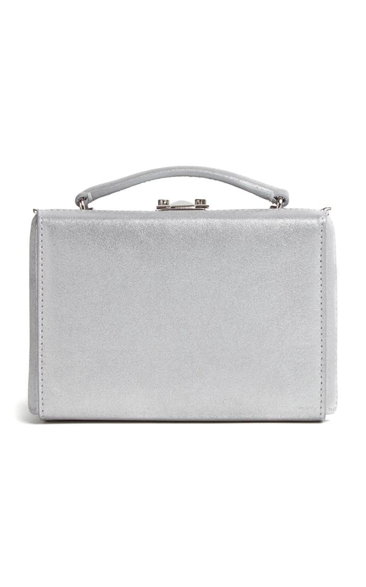 Moda Operandi Mark Cross Mini Grace Metallic Leather Top Handle Bag