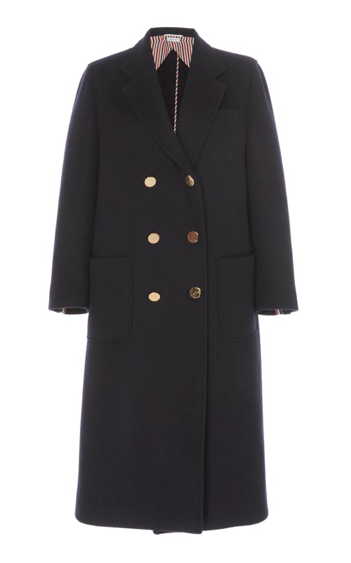 Thom Browne Cashmere 'elongated Sack' Double-breasted Coat