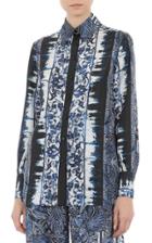 Moda Operandi Alberta Ferretti Azulejos Printed Silk Habotai Shirt